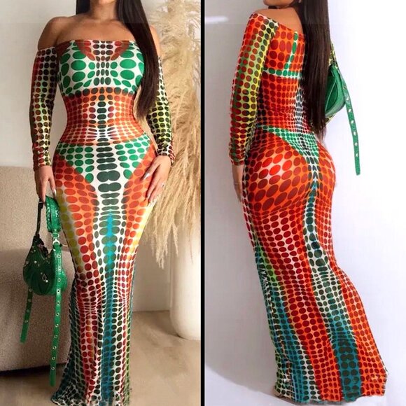 John Paul Gautier Design Optical Illusion Mod Dot Dress - Picture 8 of 9